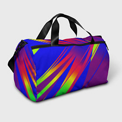 Сумки спортивные Красно-синий с полосами градиент, цвет: 3D-принт