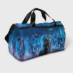 Сумки спортивные Mass Effect - neon glow fantastic, цвет: 3D-принт