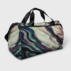 Сумки спортивные Абстракция тёмные краски с текстурой, цвет: 3D-принт