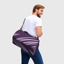 Сумки спортивные Фиолетовый абстрактный с полосой, цвет: 3D-принт — фото 2