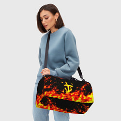 Сумки спортивные Doom огненное лого, цвет: 3D-принт — фото 2