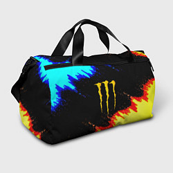 Сумки спортивные Monster energy огненные краски, цвет: 3D-принт