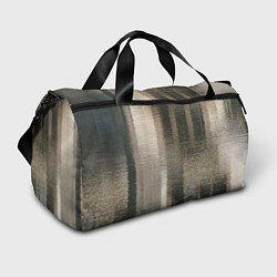 Сумки спортивные Размытые серо-бежевые полосы, цвет: 3D-принт