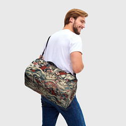 Сумки спортивные Котики и рыбки в сакуре, цвет: 3D-принт — фото 2