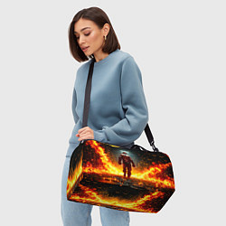 Сумки спортивные Боксер в огне, цвет: 3D-принт — фото 2