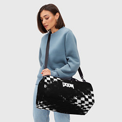 Сумки спортивные Doom краски клетка, цвет: 3D-принт — фото 2