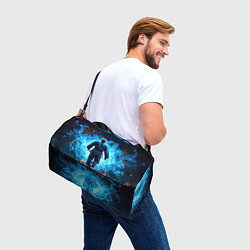 Сумки спортивные Дзюдоист в синем пламени, цвет: 3D-принт — фото 2