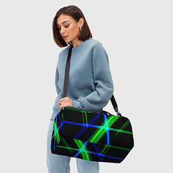 Сумки спортивные Color blue black green, цвет: 3D-принт — фото 2
