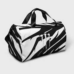 Сумки спортивные Monster energy чёрные штрихи, цвет: 3D-принт