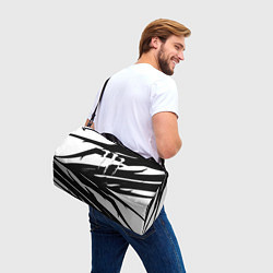 Сумки спортивные Monster energy чёрные штрихи, цвет: 3D-принт — фото 2