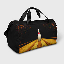 Сумки спортивные Кегля для боулинга на черном, цвет: 3D-принт