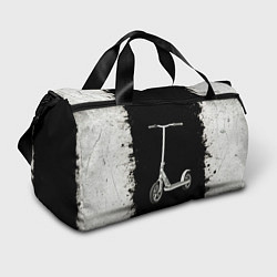 Сумки спортивные Самокат на черно-белом, цвет: 3D-принт