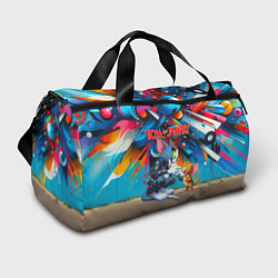 Сумки спортивные Tom and Jerry - cyberpunk graffiti fantasy, цвет: 3D-принт