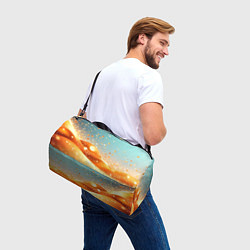 Сумки спортивные Золотая песочная абстракция фон, цвет: 3D-принт — фото 2