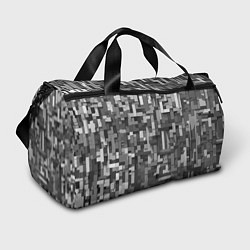 Сумки спортивные Серый геометричные полоски, цвет: 3D-принт