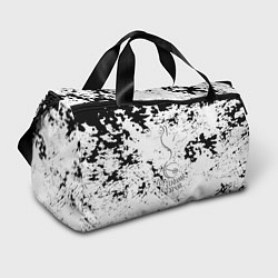 Сумки спортивные Тоттенхэм черно белые краски, цвет: 3D-принт