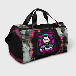 Сумки спортивные Барбер в фиолете, цвет: 3D-принт