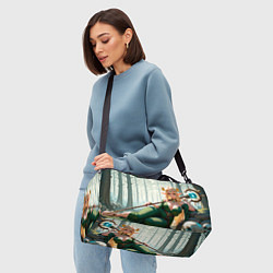 Сумки спортивные Эльфийская аниме ведьма среди черепов в мрачном ле, цвет: 3D-принт — фото 2