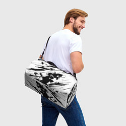 Сумки спортивные Брызги и штрихи черной краски, цвет: 3D-принт — фото 2