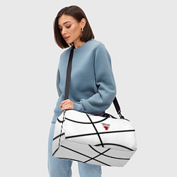 Сумки спортивные Чикаго Буллз на белом фоне, цвет: 3D-принт — фото 2