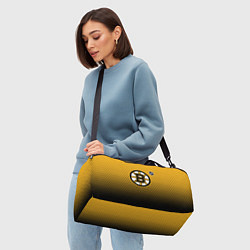 Сумки спортивные Бостон Брюинз - геометрический градиент, цвет: 3D-принт — фото 2