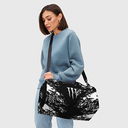 Сумки спортивные Monster energy white splash, цвет: 3D-принт — фото 2