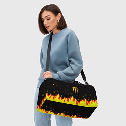 Сумки спортивные Monster energy fire steel, цвет: 3D-принт — фото 2