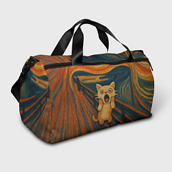 Сумки спортивные Котик Крик - вязаный нейроарт, цвет: 3D-принт