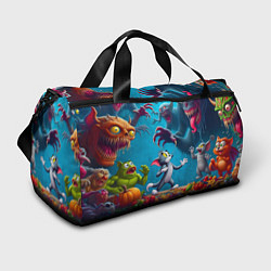 Сумки спортивные Кошмарный сон Тома - нейроарт фантазия, цвет: 3D-принт
