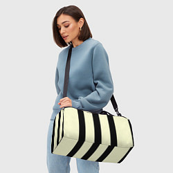 Сумки спортивные Color black beige line, цвет: 3D-принт — фото 2