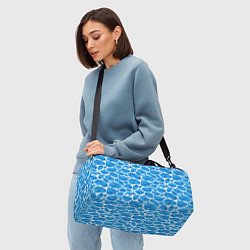 Сумки спортивные Волновая рябь на поверхности воды паттерн, цвет: 3D-принт — фото 2