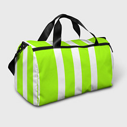 Сумки спортивные Color light green white stripes, цвет: 3D-принт