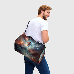 Сумки спортивные Космонавт в космической туманности, цвет: 3D-принт — фото 2