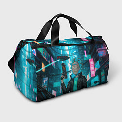 Сумки спортивные Рик-киберпанк, цвет: 3D-принт