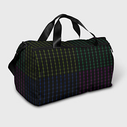 Сумки спортивные Color black multicolored stripes, цвет: 3D-принт