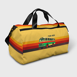 Сумки спортивные Ретро автобус ГЗА-651 поп-арт, цвет: 3D-принт