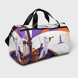 Сумки спортивные Лиса на корабле, цвет: 3D-принт