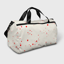 Сумки спортивные Color white red shapes, цвет: 3D-принт