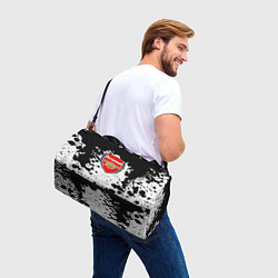 Сумки спортивные Арсенал черно белые краски, цвет: 3D-принт — фото 2