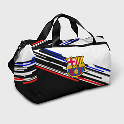 Сумки спортивные Barcelona полосы текстура спорт, цвет: 3D-принт