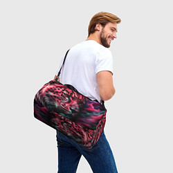 Сумки спортивные Фантастический розовый леопард, цвет: 3D-принт — фото 2