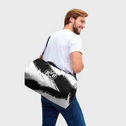 Сумки спортивные Borussia черно белые полосы, цвет: 3D-принт — фото 2