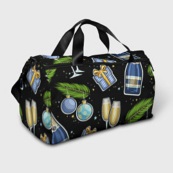 Сумки спортивные Новогодний вайб, цвет: 3D-принт