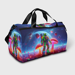Сумки спортивные Неоновый космонавт Шрек на планете гигантских мухо, цвет: 3D-принт