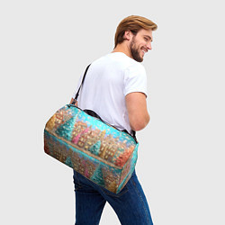 Сумки спортивные Новогодний город в блестках, цвет: 3D-принт — фото 2