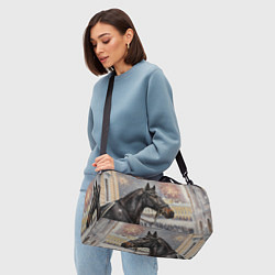 Сумки спортивные Конь на фоне салюта, цвет: 3D-принт — фото 2