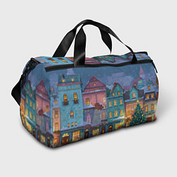 Сумки спортивные Новогодний дворик, цвет: 3D-принт