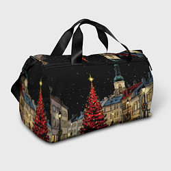 Сумки спортивные Красная новогодняя елка, цвет: 3D-принт