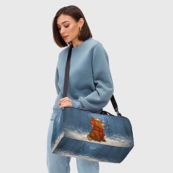 Сумки спортивные Лошадка ловит снежинку, цвет: 3D-принт — фото 2