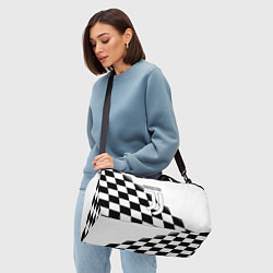 Сумки спортивные Ювентус клетка краски, цвет: 3D-принт — фото 2
